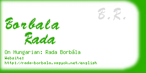 borbala rada business card